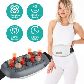 1Pc Abdominal Massager Anti Cellulite Remover Machine Electric Stomach Tummy Massager Automatic Bian Stone Kneading Massager with 5 Modes 3 Heat
