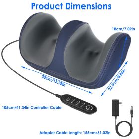 1Pc Shiatsu Foot Massager With Heat Foot Calf Thigh Arm Massager Machine With 3 Modes 3 Intensity Levels Gifts For Mom Dad Lover (Option: Blue)